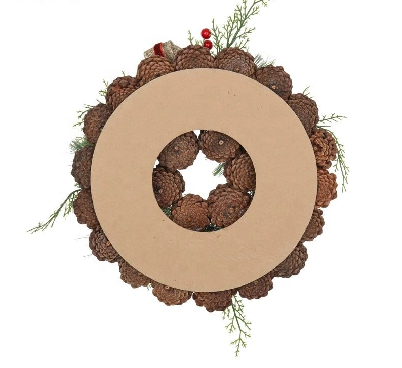 Red Deer Pine Withsnow Door Tree Christmas Wreath