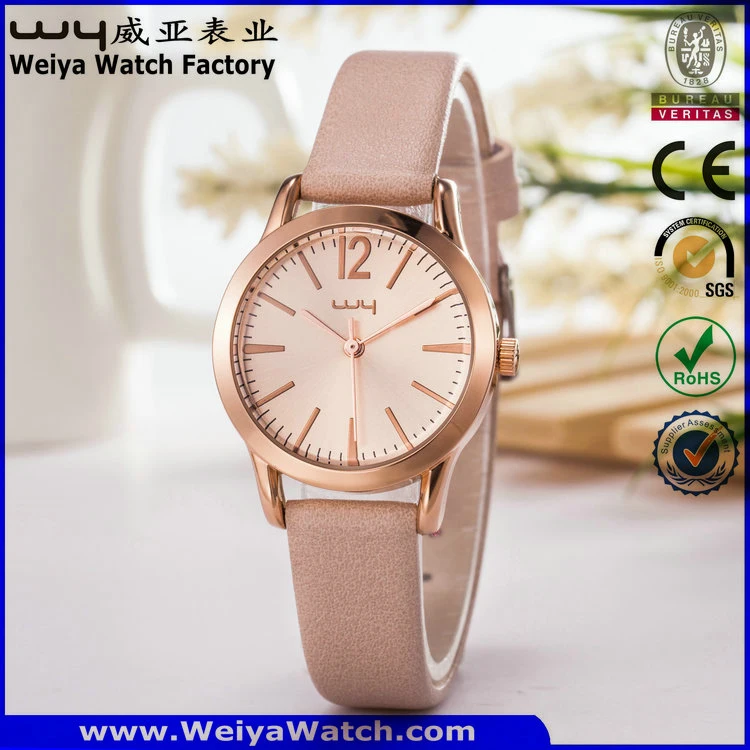 Casual Business Leather Strap Watch OEM Ladies Watches (WY-114E)