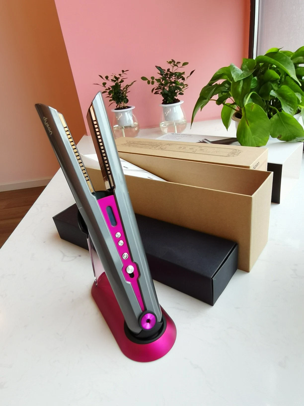 Hair Straightener Curly redressage Hair Styling portable sans fil à double usage Soins des cheveux dy