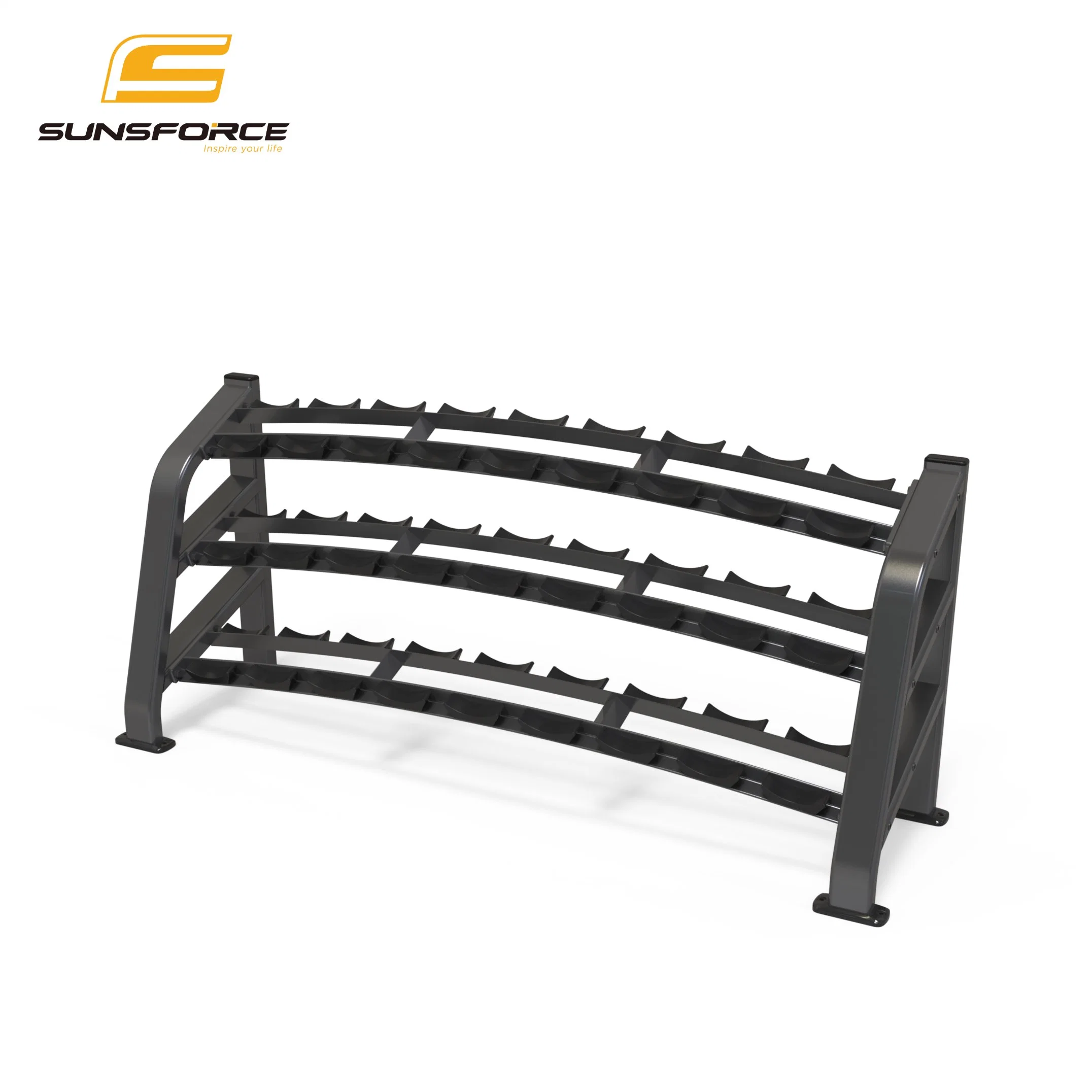 Commercial Fitness Equipment Gym Strength Machine 3 Tier-9 Strength Training Accessories Dumbbell Rack