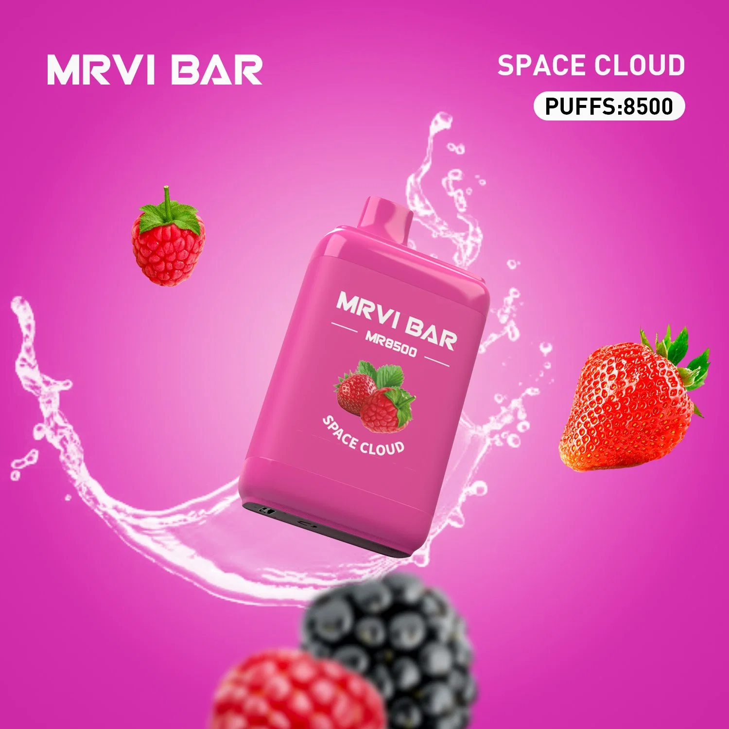 Mrvi Bar الأصلي Vape 8500 بوف السجائر الإلكترونية القابلة لإعادة الشحن البطارية 0% 2% 3% 5% ملف شبكي