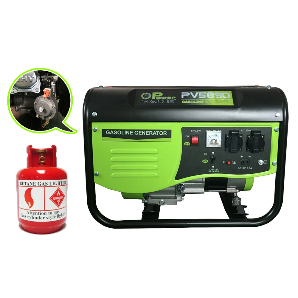 Gas Generator LPG Generator 2kw Small Natural for Home Power Value Gasoline (petrol) Use with Dual Log Carburettor 2.0/2.3kw Cdi