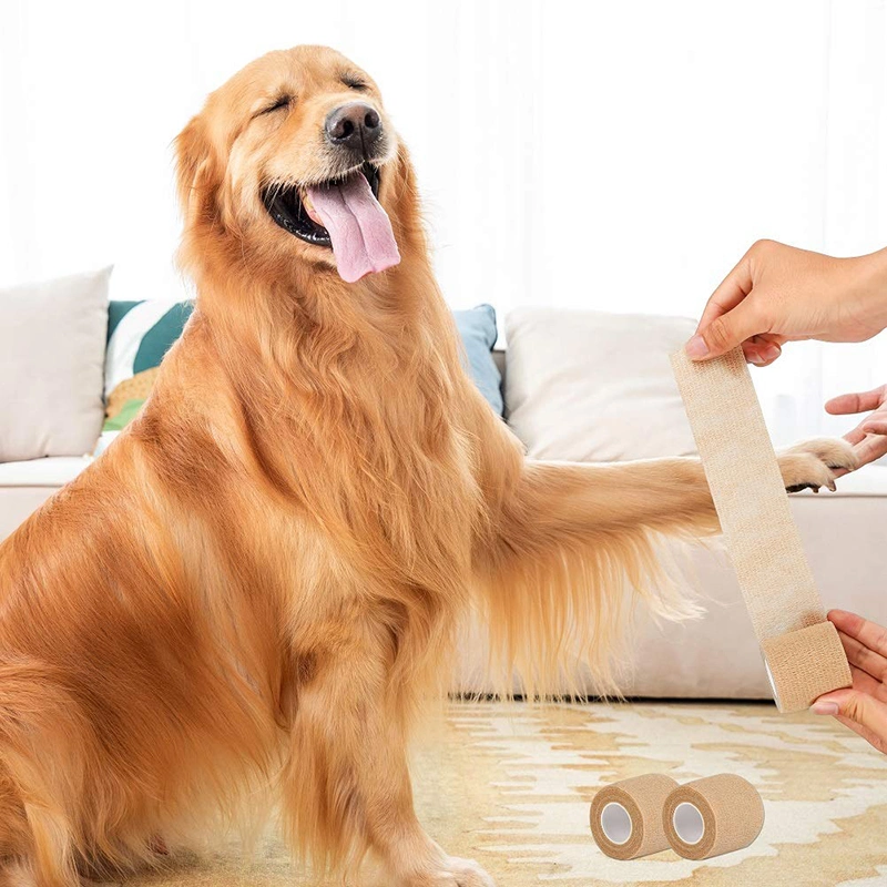 CE FDA Customized Großhandel Klebstoff Vet Dog elastische Verband Haustier Verbrauchsmaterialien