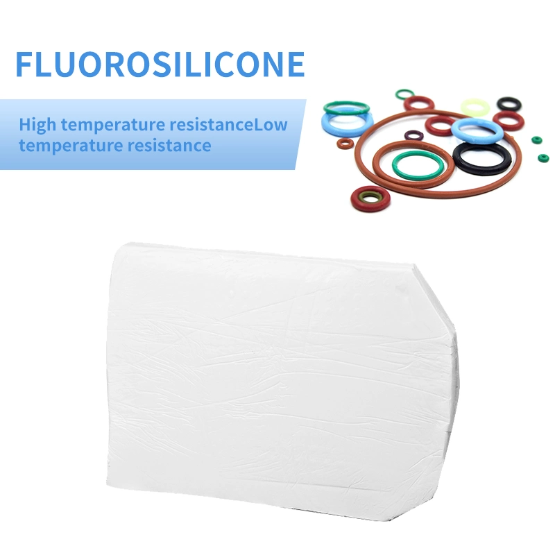 Factory Wholesale/Supplier 100% Fluoroelastomer Raw Gum Hardness 40 Shore a Oil Resistant Fvmq Fluorosilicone Silicone Raw Material