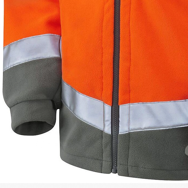 ملابس السلامة من السترة Fleece التأملية للرجال HI Vis Reflective Fleece