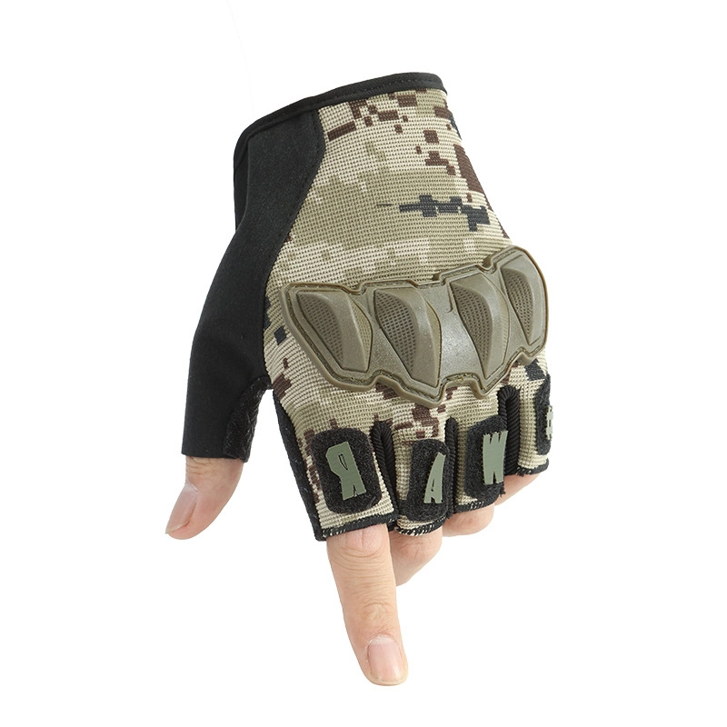 Demi-doigt de haute qualité souple Cyclisme tactique multifonctionnelle Racing Fingerless Gants tactique d'impact