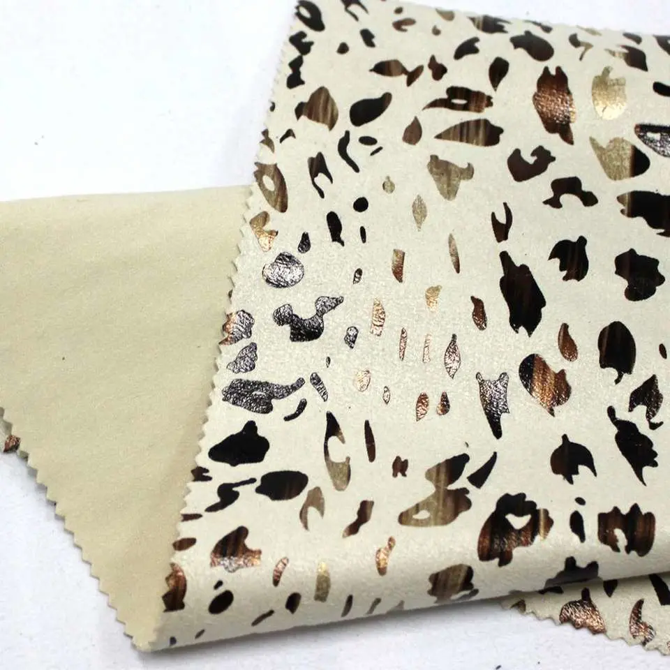 Fashionable Leopard Pattern Polyester Printed Fabric for Garment Lining