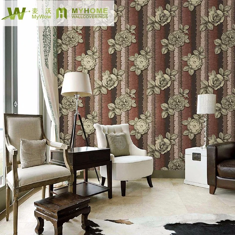 Floral Damask Design Wholesale/Supplier Wallpaper for Home Decor