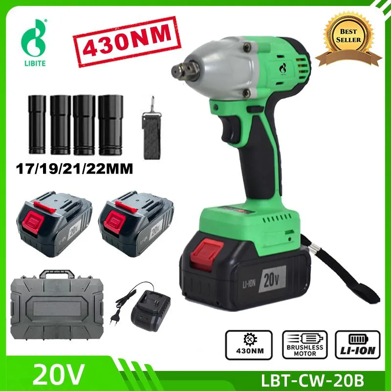 Brushless Power Industrial Lithium Battery Adjustable Hand Tool Professional Cordless Impact Wrench