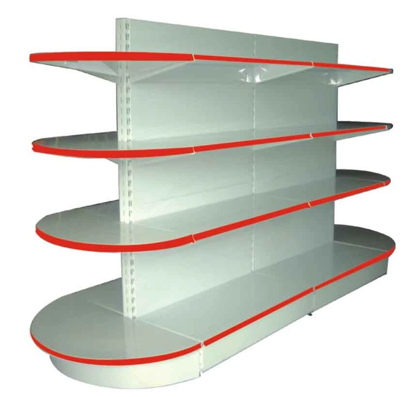 Heavy Duty Gondola Advertising Display Shelf Supermarket Bread Display Shelf