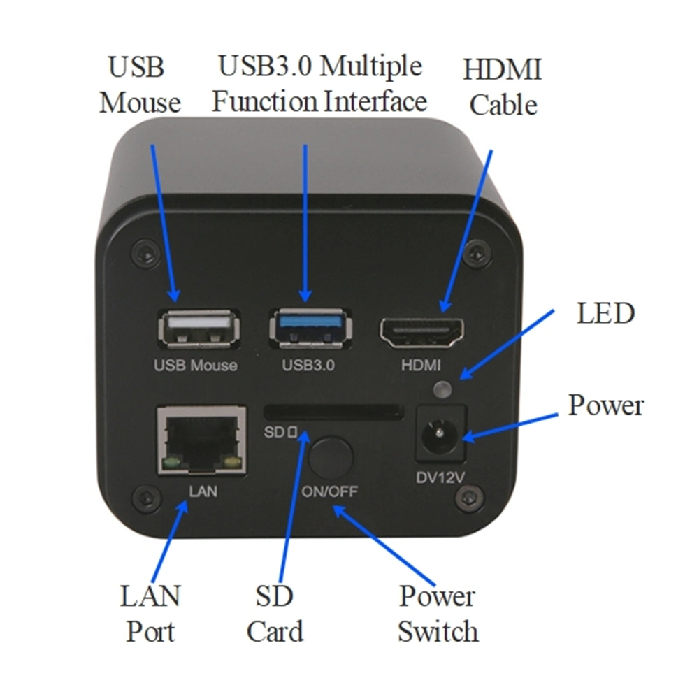 8m 4K Autofocus Cámara Ultra HD compatible con HDMI Cámara microscopio digital