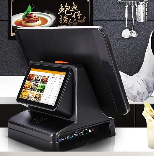 Pantalla táctil de buena calidad de la fábrica POS Terminal con Dual segunda pantalla