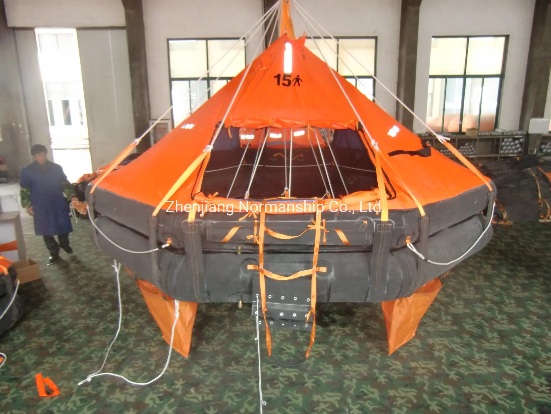 15 Persons Davit-Launched Inflatable Life Raft for Lifesaving