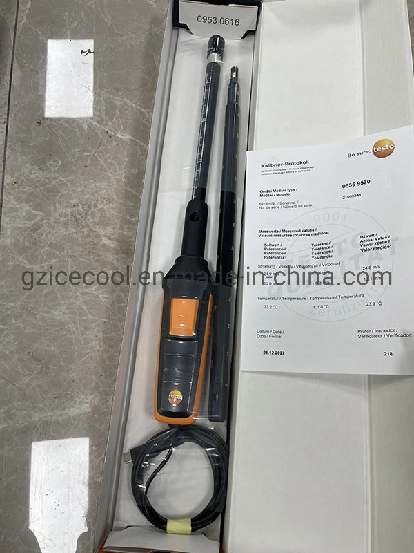 0635 9572 Testo Vane Probe 16 mm Digital Wind Speed Probe Including Temperature Sensor Wired for Testo 440 Air Velocity and Iaq Measuring Instrument