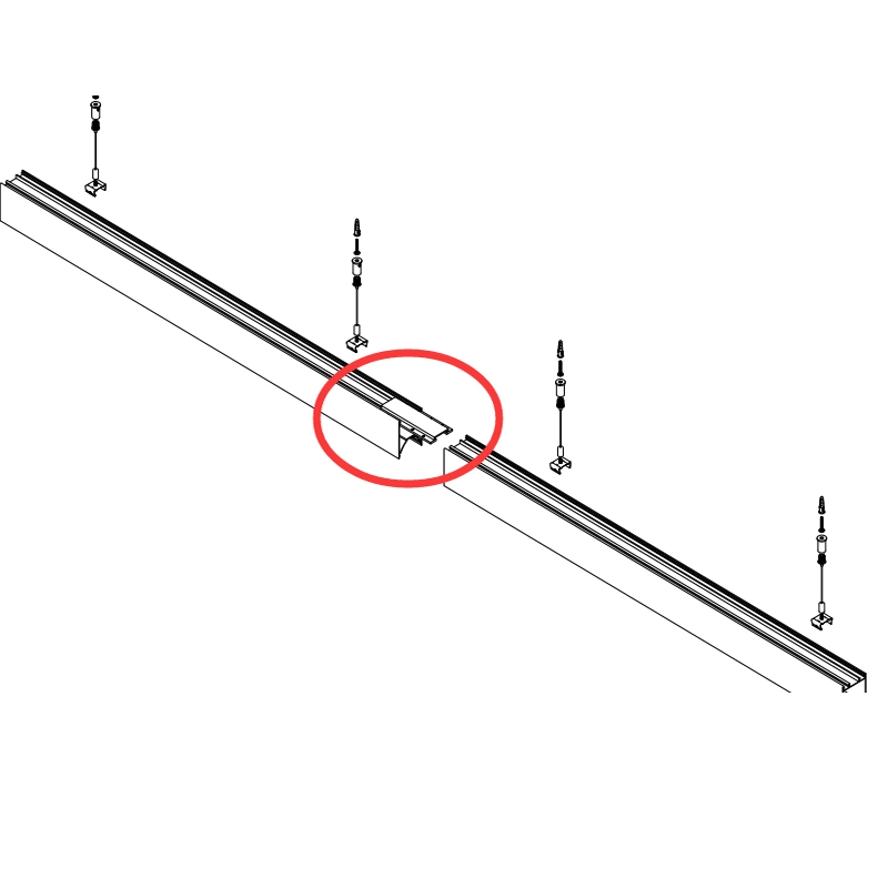 20W 1.2M Plafond Pendentif Monté en Surface intérieure de profil en aluminium raccordables LED SMD Cove rigide pour Office Gmy Lumière linéaire Bande de la chaîne de dispositif d'éclairage