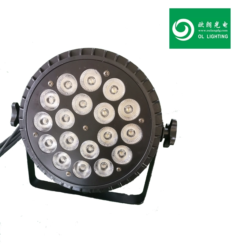 LED Stage Light 18PCS RGBW 4in1 LED Flat PAR Light Professional Stage Indoor PAR Lighting