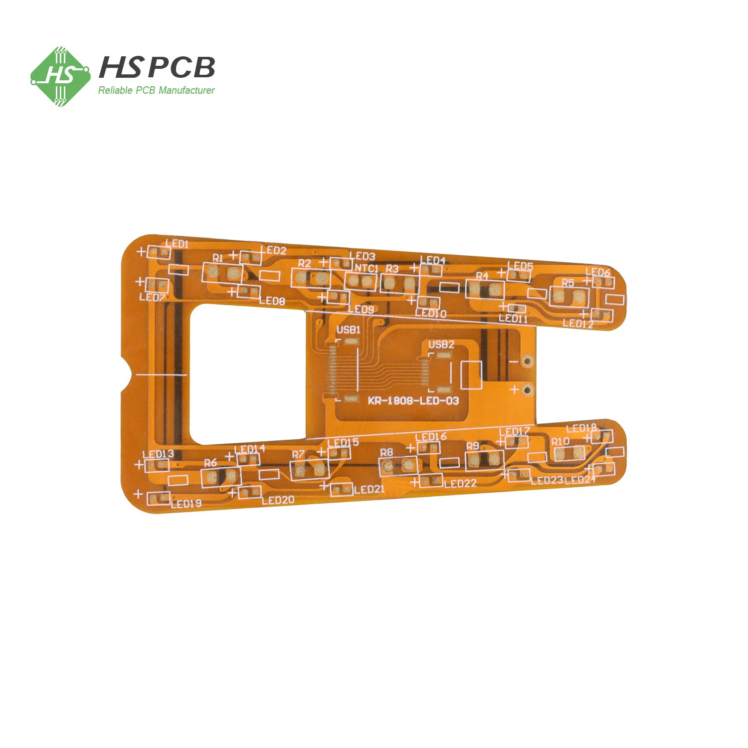 Customized Multilayer FPC Coverlay with Pi Plus Adhesive/Stiffener Flex PCB Manufacturer