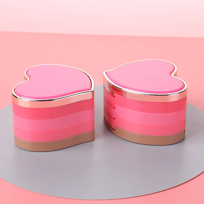 Factory Directly Supplier Custom Color Facial Cleanser Multi-Layer Pink Pressed Powder Compact Case Unique Design PLA Refillable Loose Compact Powder Container