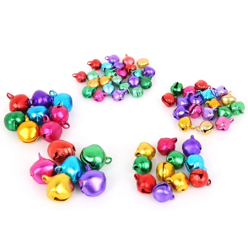 Gold Jingle Bells Iron Pendants Hanging Christmas Tree Ornaments Christmas Decorations Party DIY Crafts Accessories