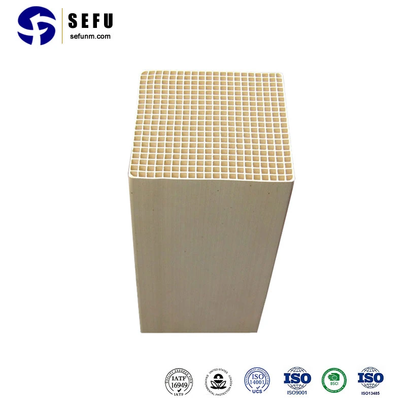 Sefu China Storage Media Suppliers Cordierite-Mullite Ceramic Honeycomb Filter Thermal Regenerator for Rto Heating Furnace