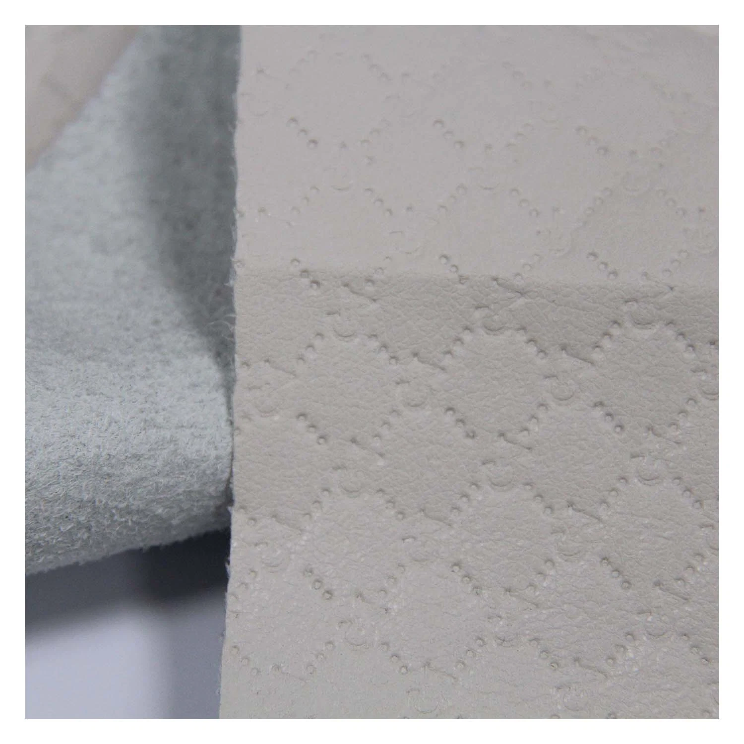 Comercio al por mayor relieve de microfibra resistente material de la chaqueta de cuero