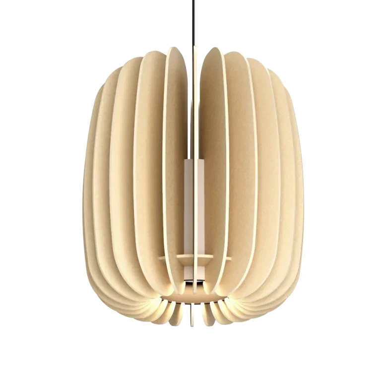 Lampe lanterne abat-jour LED acoustique en fibre de polyester de style A.