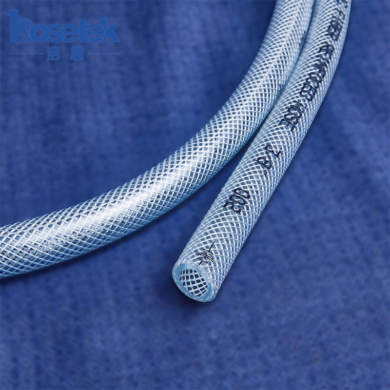 Factory Supply Transparent Braided Plastic Fiber Hose