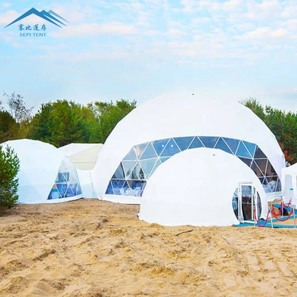 La SEPI usine Glamping à bas prix de gros dôme géodésique de tentes pour le commerce Afficher l'événement