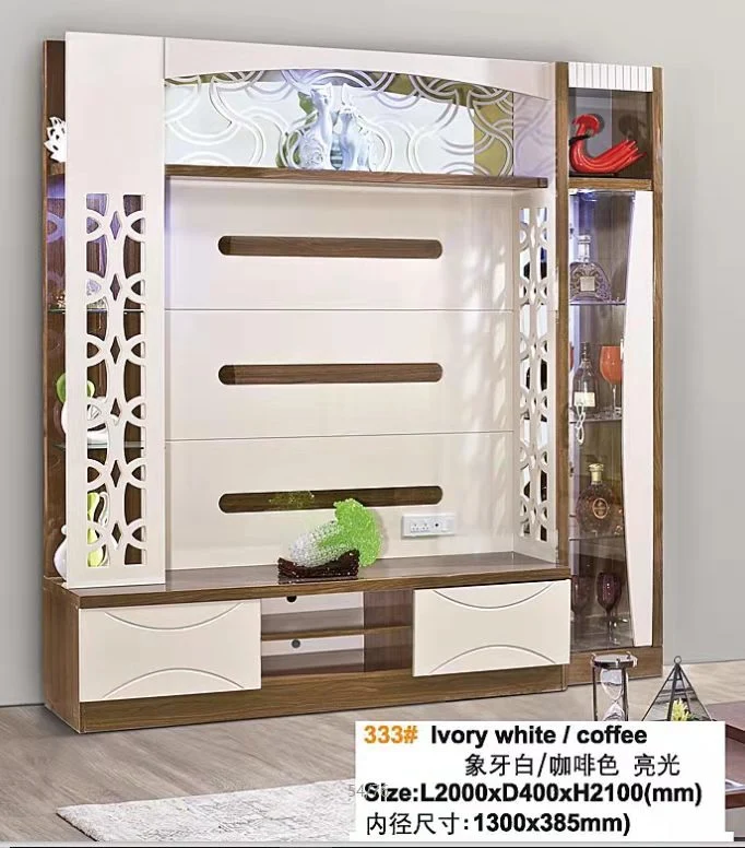 Luxury Furniture Cabinet Wall Living Room TV Cabinet Units with LED Light