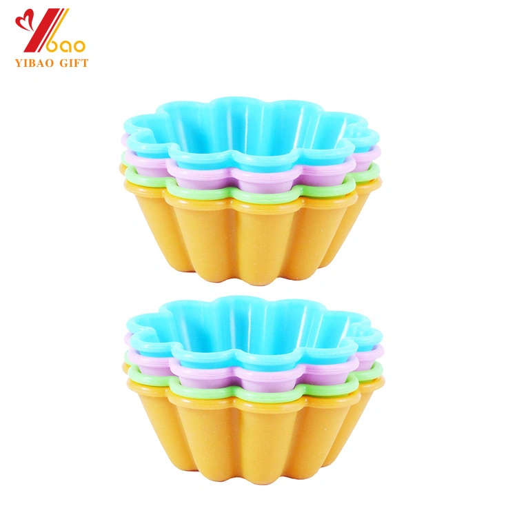 100% Food Grade Custom Heart Shape Silikon Cake Cup Cake Backform (XY-CC-04)