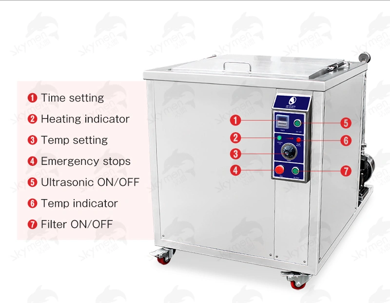 Bain de nettoyage de la boîte de vitesses ultrasonique retirer la graisse, l'huile et les copeaux métalliques