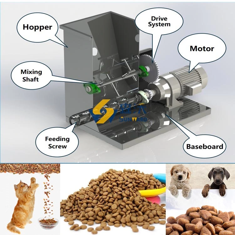 Jinan Sunward Factory Supply Pet Dog Food Making Machine Line Equipment