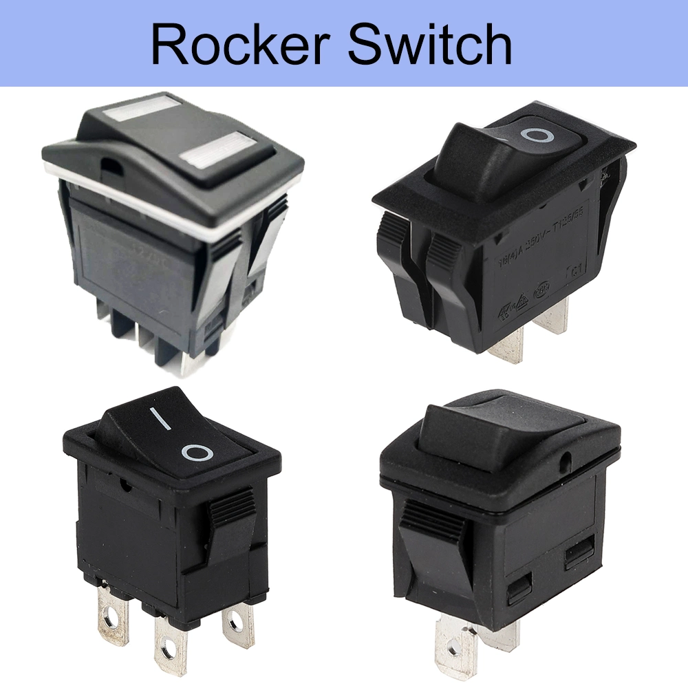 IP67 Waterproof Built-in Switch UL Certificated Electrical Rocker Switch LED Illuminated Electrical Switch 25A 250VAC Micro Rocker Switch for Auto Parts