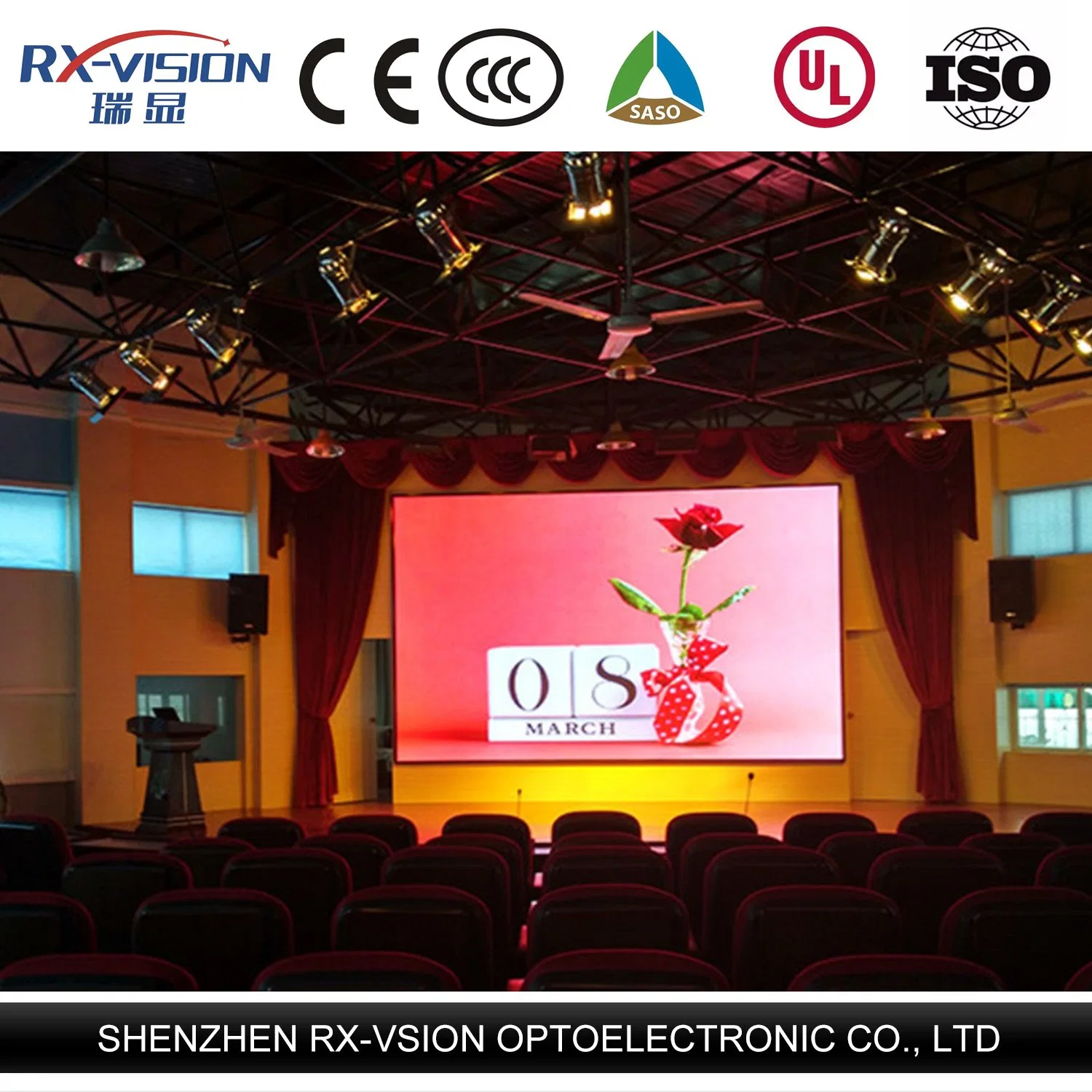 Indoor und Outdoor Rental Stage Full Color Events Movable Mobile Leichtes und dünnes LED-Display