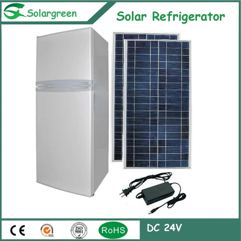 Home Double Door Top-Freezer DC 12V/24V Solar Fridge Refrigerator for Sale