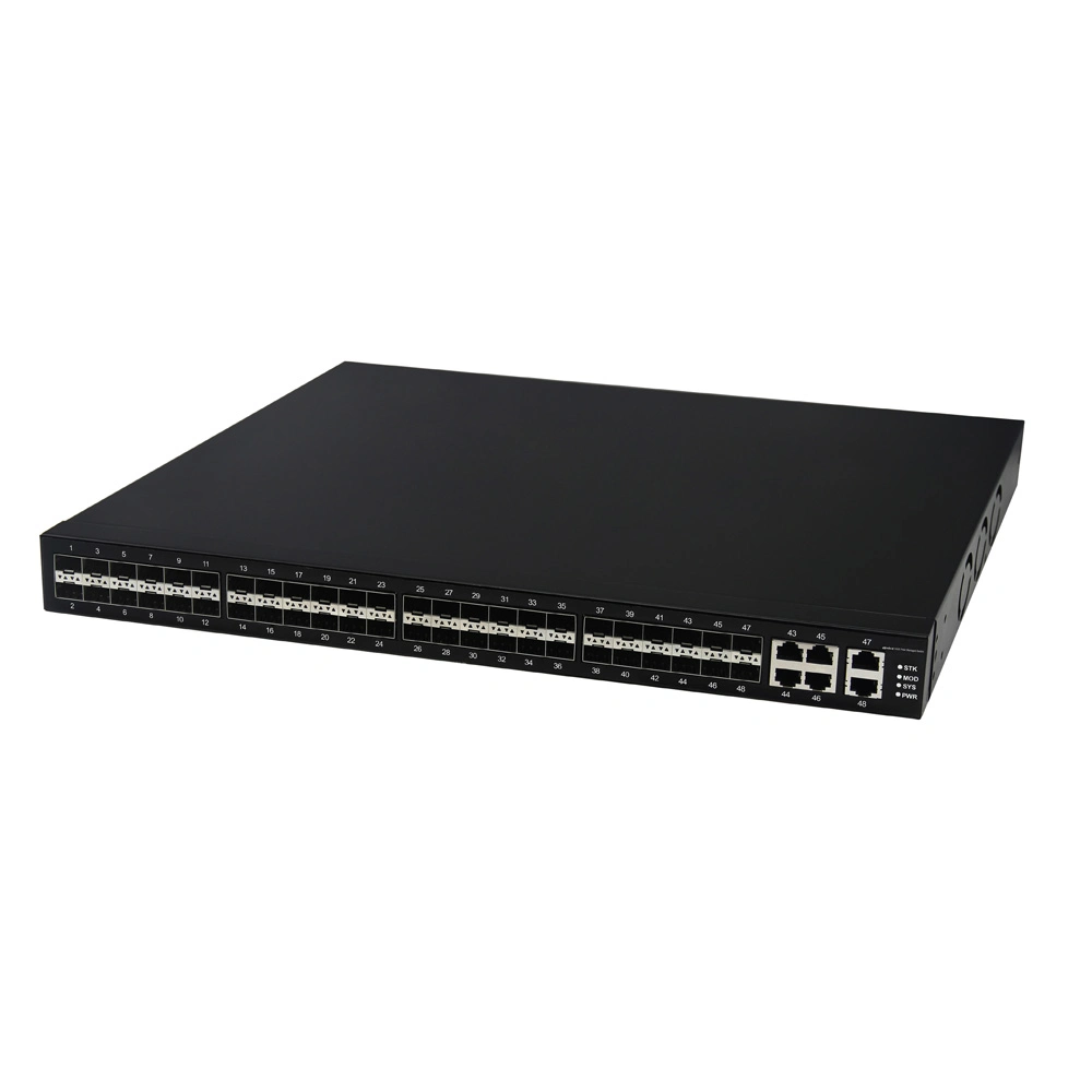 1000m SFP 48 Fiber Port Network Switch with Max 4*10g SFP+ Uplink Ports L3 Ethernet Switch