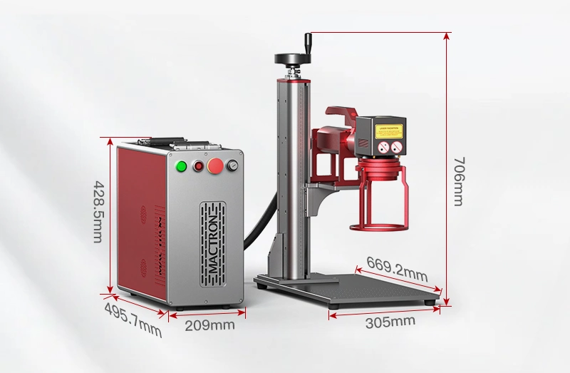 Hand Held Enclosed Ce Standard Engraving Fiber Laser Marking Machine with Computer