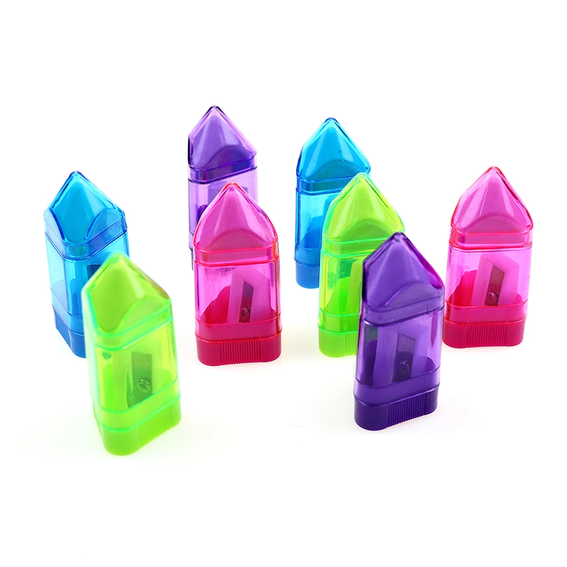 Manual Triangular Shaped Pencil Sharpener with Eraser