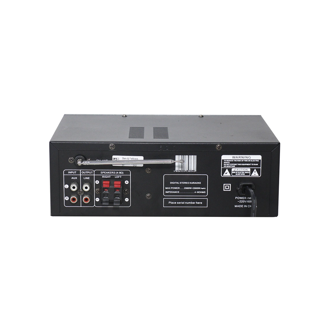 2 Channel 2.0 250W Compact Bluetooth Mini PA Home Theater Audio Amplifier Receiver with FM Radio, MP3/USB/SD/Aux Playback