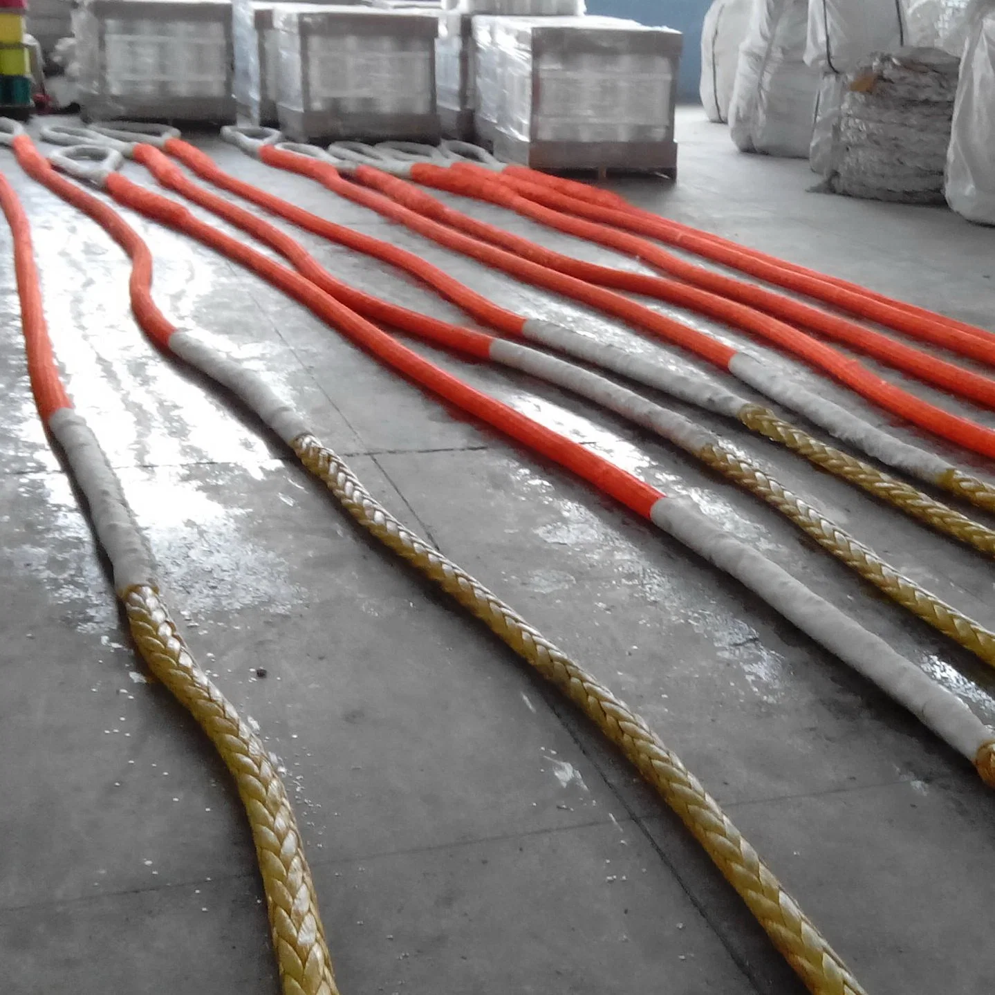 Cubierta de poliéster 12 Strand UHMWPE Hmpe sintético/Marino de la cuerda de remolque para el amarre de la cuerda de malacate Offshore