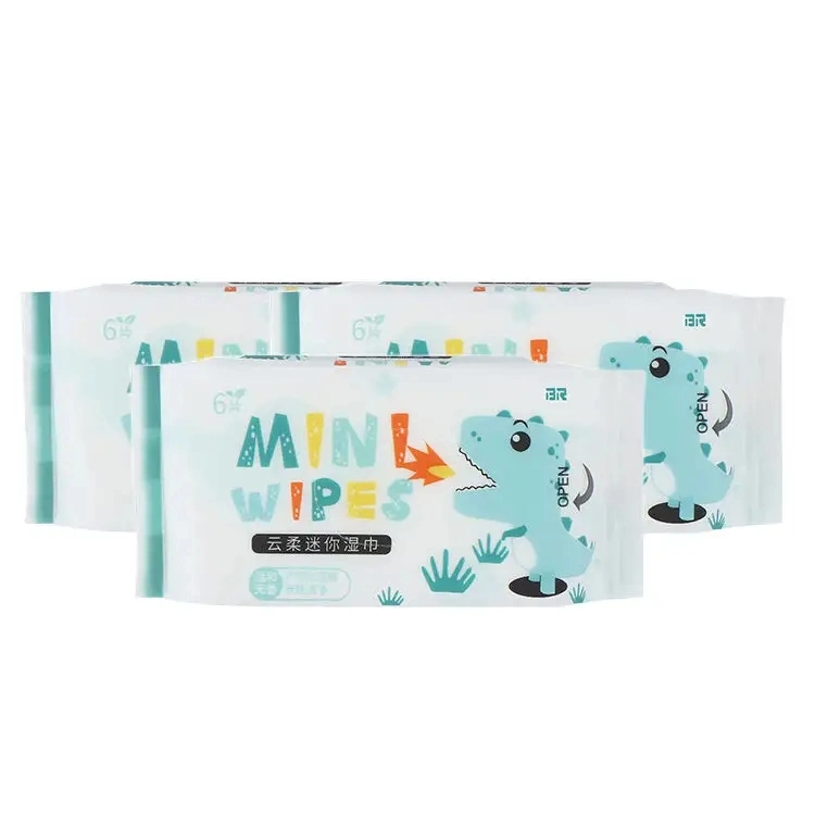 Mini-pack de poches non parfumées pour lingettes d'eau pour bébés à peau sensible