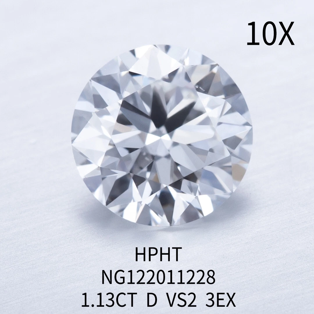 Certificado de Messi 1,13CT D VS2 diamante sintético por preço quilates Diamante cultivadas em laboratório