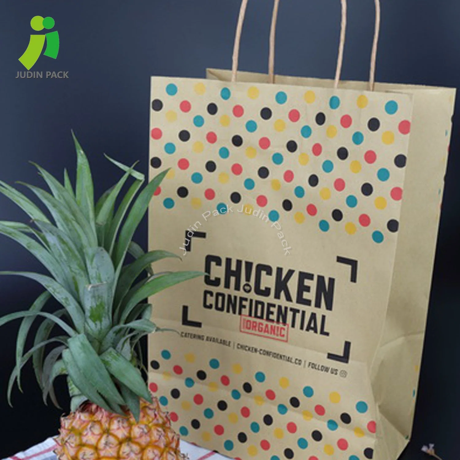 China Popular Wholesale/Supplier Food Packaging Brown Kraft Coffee Paper Bags Custom Design with Handle