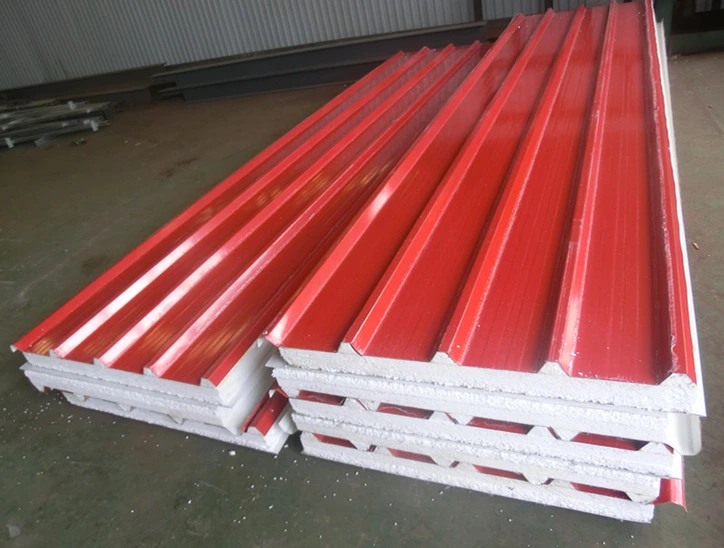 Steel Warehouse Sandwich Insulation EPS Glass Wool PU Panel for Roof and Wall