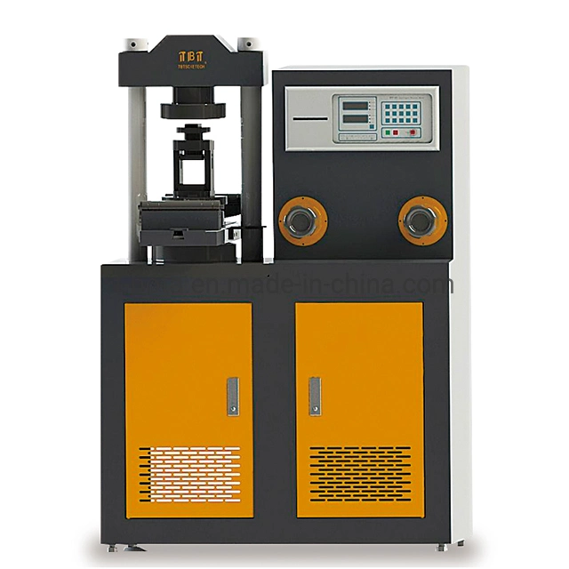 Máquina de ensayo de compresión con pantalla digital
