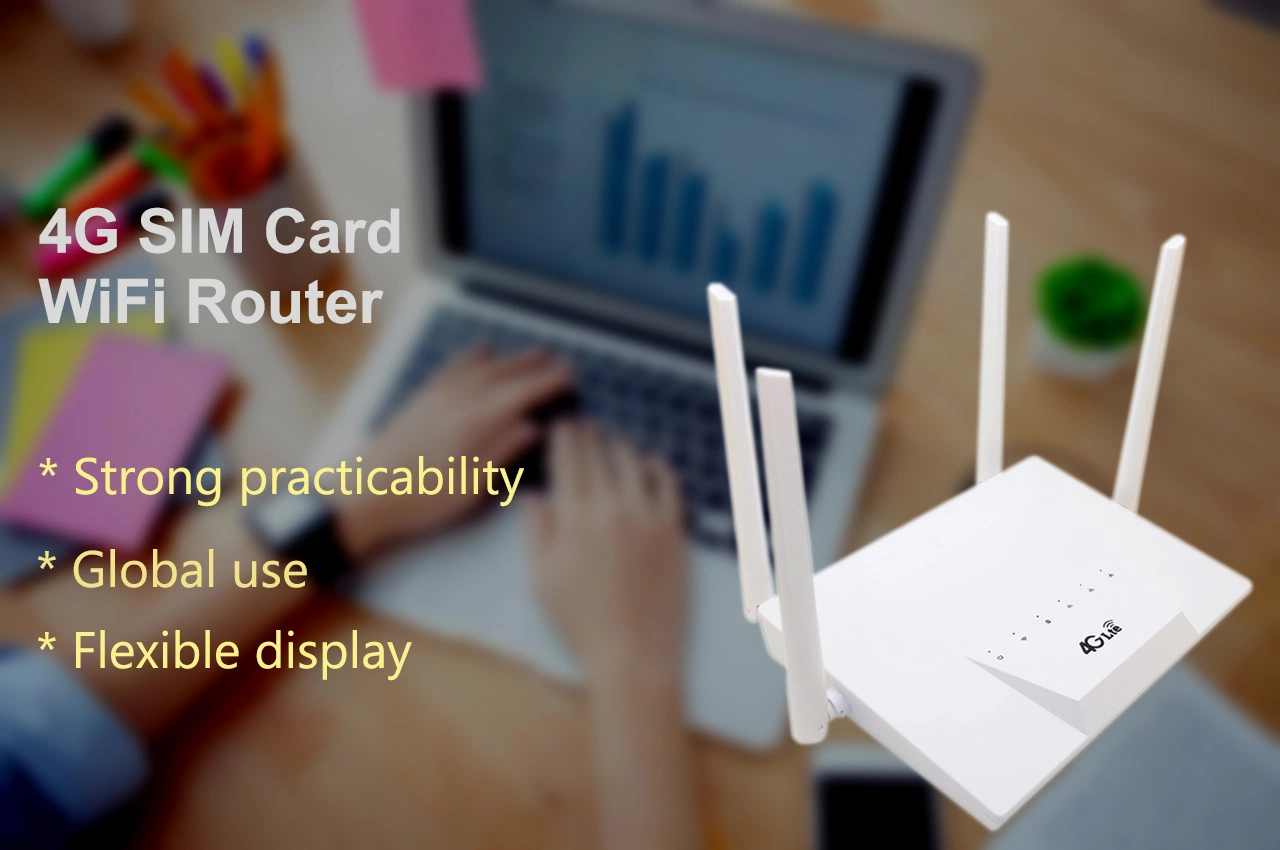 2g 3G 4G LTE CPE CAT6 300Mbps Wireless Network WiFi Router Frequency Can Be Customized with 2X2 Internal Antenna and External SMA Antenna