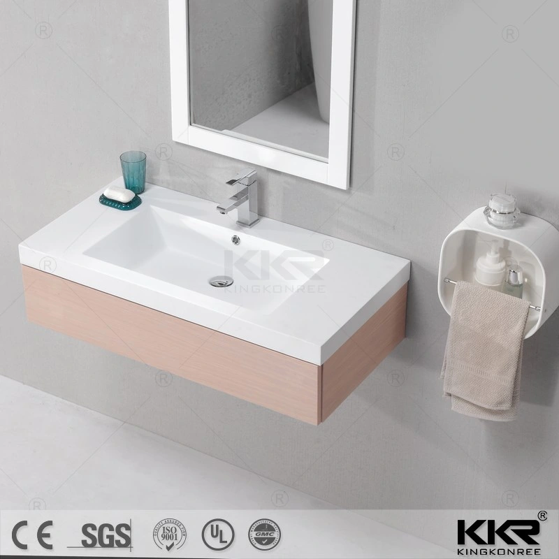 Sanitary Wares Artificial Resin Stone Solid Surface Bathroom Basin Vanity 0517