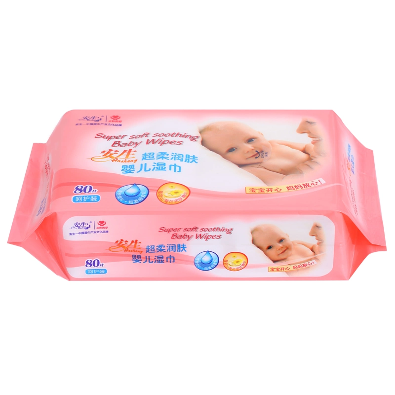 80 pcs de haute qualité en coton bébé lingette humide Bienvenue OEM