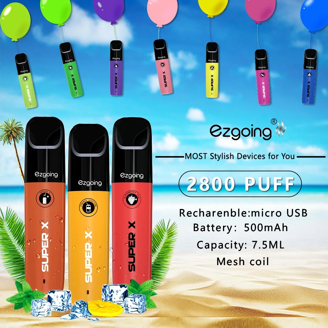 Одноразовый электронный сигаретный карандаш Eziging 2800puffs Vape от производства Шэньчжэня Одноразовый измеритель