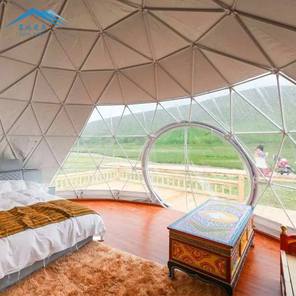 La SEPI usine Glamping à bas prix de gros dôme géodésique de tentes pour le commerce Afficher l'événement